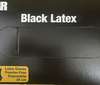 Thor Black Latex Einweghandschuhe, puderfrei, Größe L, 100 Stück, 24 cm, für Gastronomie und Hygiene.