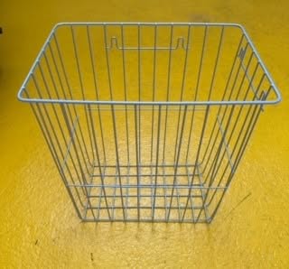 Papierkorb ca.25 Liter Metall Drahtgitter edelstahlfarbig, weitere Produktansicht