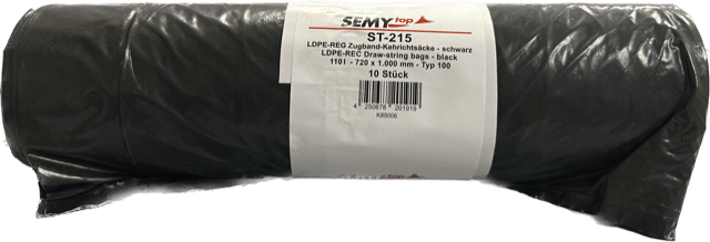 Kehrichtsäcke 110 l schwarz mit Zugband