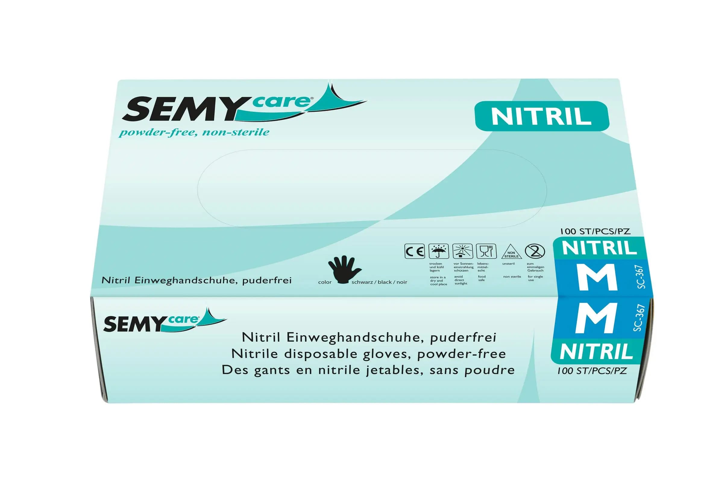 Nitril Handschuhe M schwarz