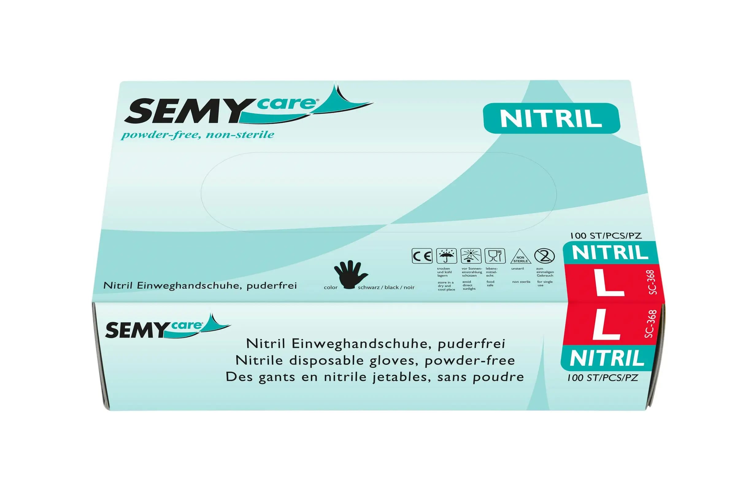 Nitril Handschuhe L schwarz