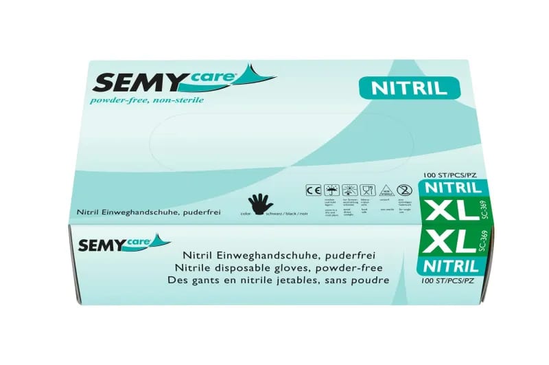 Nitril Einweghandschuhe XL schwarz